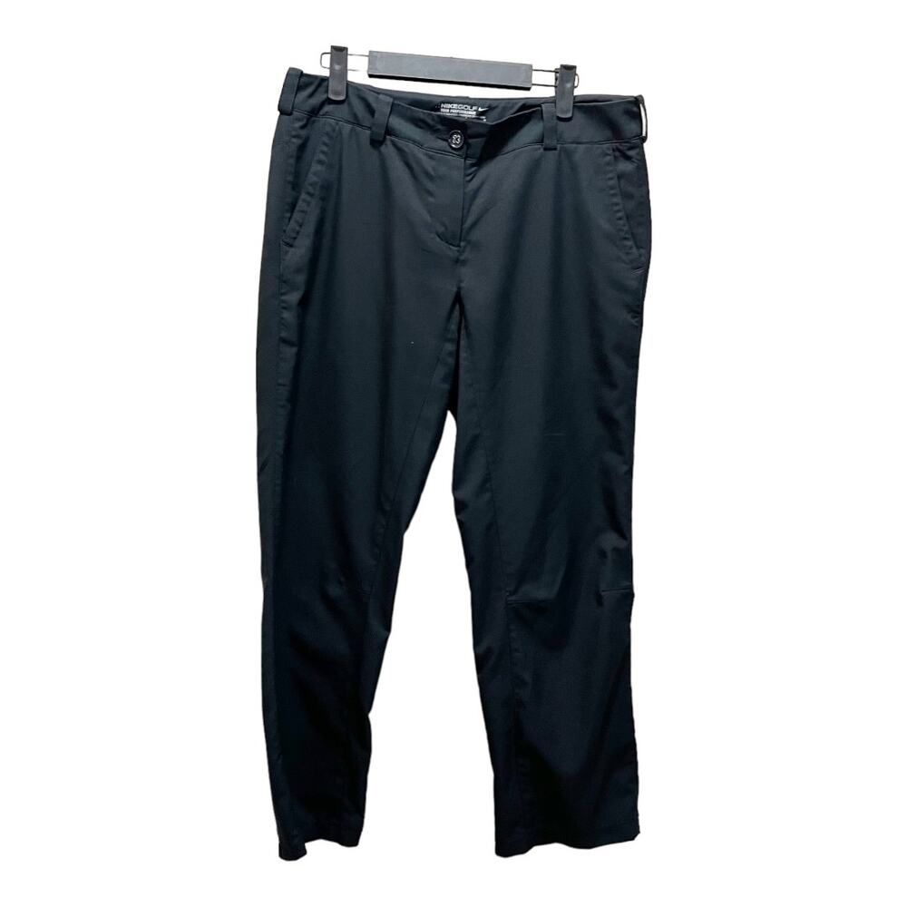Nike Golf Tour Performance Straight Leg Pants Dri-Fit Black Hi-Rise 8